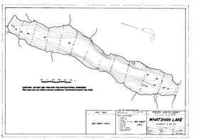 Contour map for WHATSHAN LAKE, British Columbia