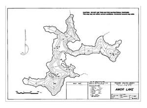Contour map for AMOR LAKE, British Columbia
