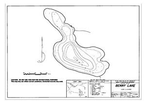 Contour map for BENNY LAKE, British Columbia