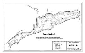Contour map for BINTA LAKE, British Columbia