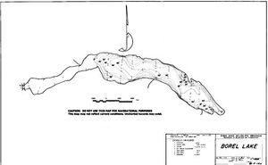 Contour map for BOREL LAKE, British Columbia