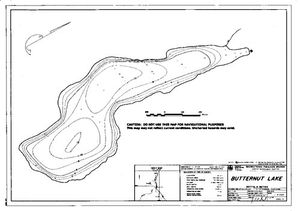 Contour map for BUTTERNUT LAKE, British Columbia