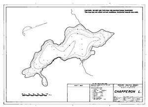 Contour map for CHAPPERON LAKE, British Columbia