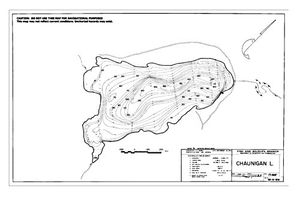Contour map for CHAUNIGAN LAKE, British Columbia