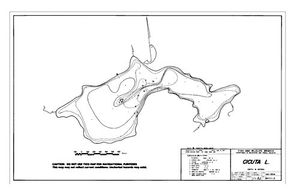 Contour map for CICUTA LAKE, British Columbia
