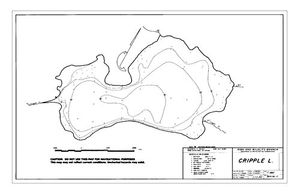 Contour map for CRIPPLE LAKE, British Columbia