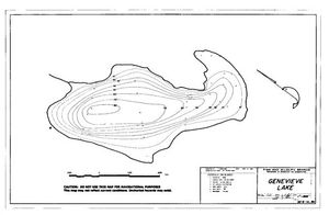 Contour map for GENEVIEVE LAKE, British Columbia