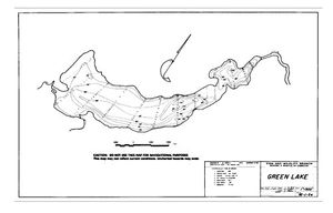 Contour map for GREEN LAKE, British Columbia