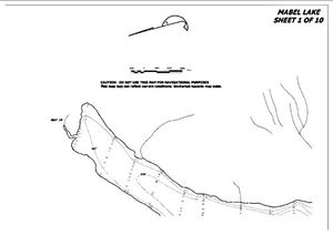 Contour map for Shuswap River, British Columbia
