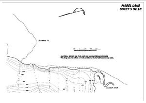 Contour map for Shuswap River, British Columbia