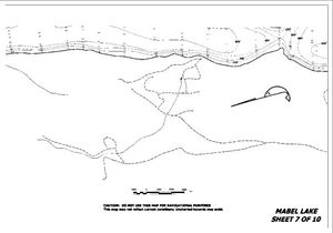 Contour map for Shuswap River, British Columbia