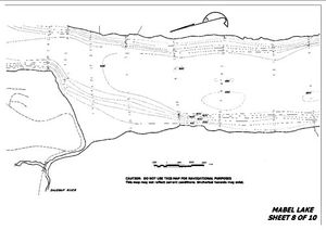 Contour map for Shuswap River, British Columbia