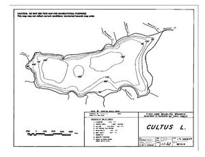 Contour map for CULTUS LAKE, British Columbia