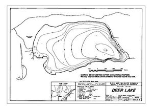 Contour map for DEER LAKE, British Columbia