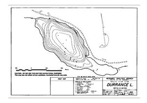 Contour map for DURRANCE LAKE, British Columbia