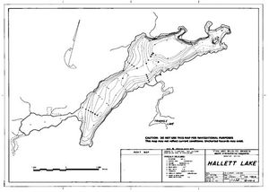Contour map for HALLETT LAKE, British Columbia