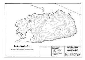 Contour map for HICKS LAKE, British Columbia