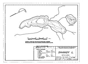 Contour map for SHANDY LAKE #1, British Columbia