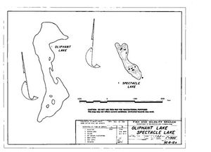 Contour map for SPECTACLE LAKE, British Columbia