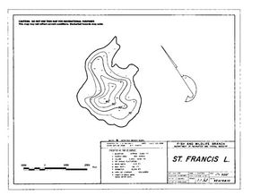 Contour map for FRANCIS LAKE, British Columbia