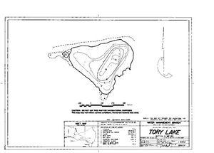 Contour map for TORY LAKE, British Columbia