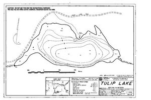 Contour map for Tulip Lake, British Columbia