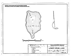 Contour map for DRUM LAKES, British Columbia