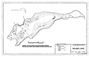 Contour map for INLAND LAKE, British Columbia