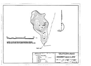 Contour map for SASAMAT LAKE, British Columbia