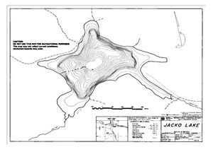 Contour map for JACKO LAKE, British Columbia