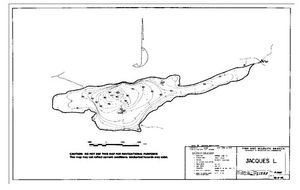 Contour map for JACQUES LAKE, British Columbia