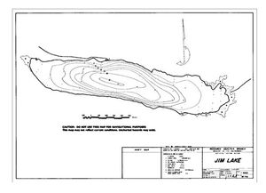 Contour map for JIM LAKE, British Columbia