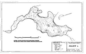 Contour map for KALDER LAKE, British Columbia