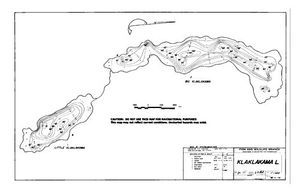Contour map for KLAKLAKAMA LAKES, British Columbia