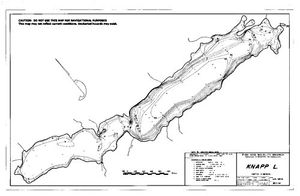 Contour map for KNAPP LAKE, British Columbia