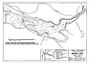 Contour map for BURNS LAKE, British Columbia