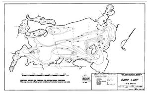 Contour map for CARP LAKE, British Columbia