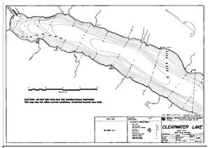 Contour map for CLEARWATER LAKE, British Columbia