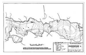 Contour map for CUNNINGHAM LAKE, British Columbia