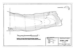 Contour map for DUNN LAKE, British Columbia
