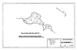 Contour map for BEAVER LAKE, British Columbia