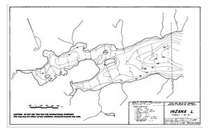 Contour map for INZANA LAKE, British Columbia