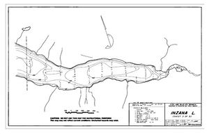 Contour map for INZANA LAKE, British Columbia
