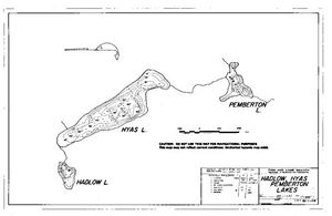 Contour map for HYAS LAKE, British Columbia