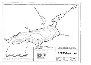 Contour map for TISDALL LAKE, British Columbia