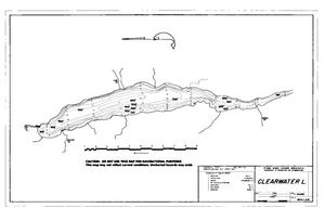 Contour map for CLEARWATER LAKE, British Columbia