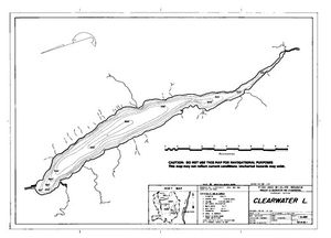 Contour map for CLEARWATER LAKE, British Columbia