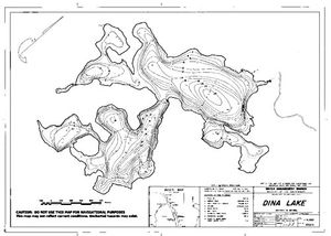 Contour map for Dina Lake #1, British Columbia