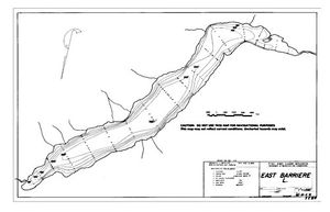 Contour map for EAST BARRIERE LAKE, British Columbia