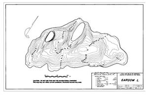 Contour map for GARDOM LAKE, British Columbia